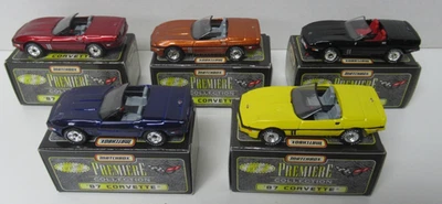 Lot of 5 1989 Matchbox Premiere 1987 87 Corvette Convertible- 5 Different Colors - Image 1 of 4