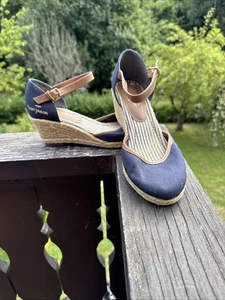 Décolleté Tom Tailor numero 38, blu scuro marino, sandali, zeppa - Foto 1 di 6