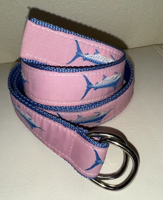 Cinturón Eliza B Handcrafted From The Leather Man LTD Rosa y Azul M Swordfish Foto 1 de 4