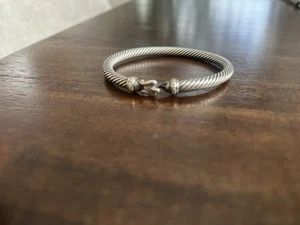 David Yurman buckle bracelet with diamond. Sterling silver. Excellent condition - Picture 1 of 12