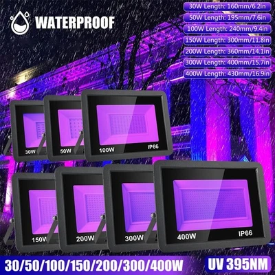 30-300W UV Schwarzlicht Strahler Fluter LED Wasserdicht Scheinwerfer Partylicht - Bild 1 von 4
