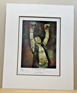 Joe Calzaghe Victory at the Garden Limited Edition Mounted Print by Stephen Doig - Picture 1 of 1