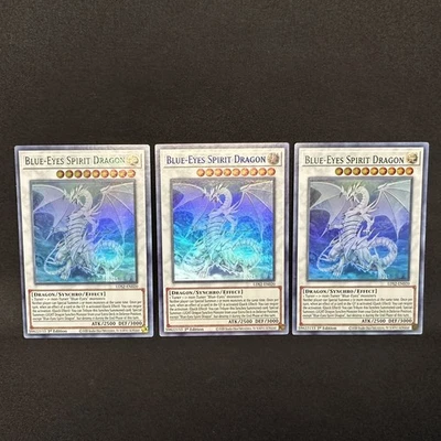 NM - x3 Set - Blue-Eyes Spirit Dragon - 1st Ultra (B,G,G) - LDS2-EN020 -Yu-Gi-Oh - Image 1 of 4