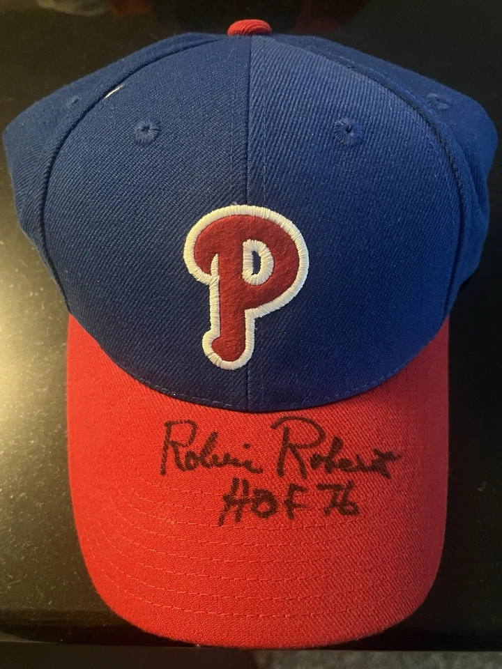 Robin Roberts Signed Philadelphia Phillies Hat Cap Fitted Throwback HOF - Image 1 of 1