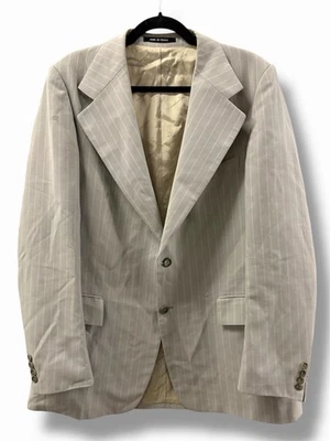 Blazer Vintage YSL Yves Saint Laurent 44 Hecho en Francia Años 80 Chaqueta a Rayas Foto 1 de 4