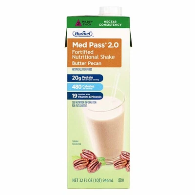 Med Pass 2.0 Oral Supplement Butter Pecan 32 oz Carton - Image 1 of 4