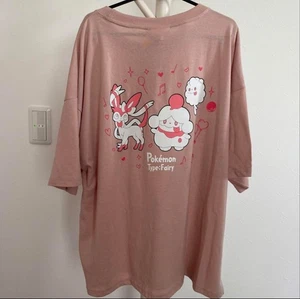 XL Damen Nintendo Pokemon Sylveon Kawaii Rosa T-Shirt Baumwollmischung Unbenutzt - Bild 1 von 3