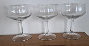 3 Clear Glass Stemmed Sundae Dessert Cocktail Champagne Glasses - Picture 1 of 3