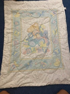 Vintage Baby Quilt Pastel Colours - Picture 1 of 1