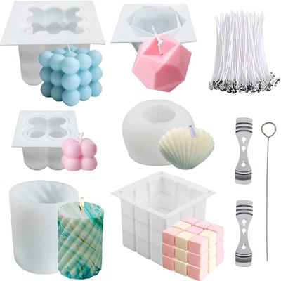 Set Di 6 Stampi per Candele in Silicone a Bolle 3D, Fai Da Te, per Decorare La C - Immagine 1 di 4