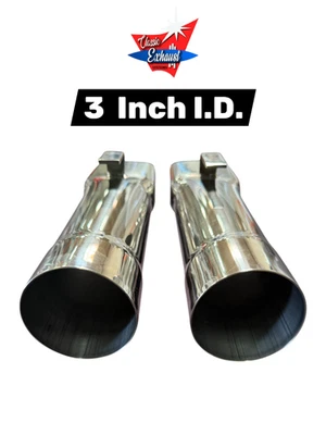 Dodge Charger 1968-70 puntas de escape (3 I.D.) (Acero Inoxidable 304) Foto 1 de 3