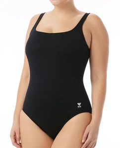 TYR DURAFAST ELITE MUJER ESCOTE REDONDO CONTROLFIT TRAJE DE BAÑO SÓLIDO Negro Talla 10 - Imagen 1 de 9