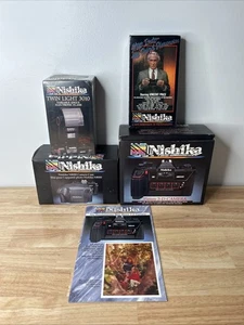 Nishika Model N8000 35mm 3-D Camera With Twin Light 3010 Flash, Tape, Case NOS - Picture 1 of 9
