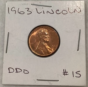 1963 P Lincoln Penny Cent DDO Error Uncirculated         # 15 - Picture 1 of 9