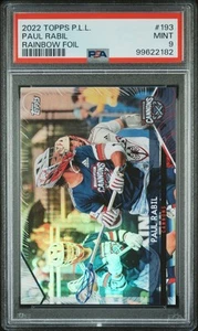 2022 TOPPS PREMIER LACROSSE LEAGUE RAINBOW FOIL #193 PAUL RABIL PSA 9 - Picture 1 of 2