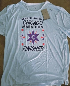 Nike Running 365 Chicago Marathon 2024 Finisher T Shirt Men’s Sz XL Free Shippin - Picture 1 of 2