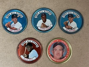 1964/1971 TOPPS COINS - 5 COIN LOT/WILLIE MAYS (64’) /HARMON KILLEBREW (71’) - Picture 1 of 7