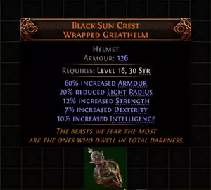 š„Path Of Exile 2š„Dawn Of The Huntš„Helmetš„Black Sun Crest Wrapped Helm - Picture 1 of 1