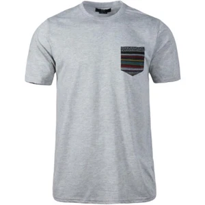 Men's T Shirt with Pocket - Soft Cotton Blend, Breathable Durable Crew Neck Tee - Picture 1 of 10