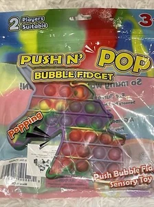 Unicorn Push N Pop Bubble Finger Fidget Sensory Stress Relief Kids Games - Picture 1 of 4