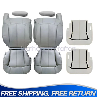 8PCS For 1999-2002 Chevrolet Suburban Both Side Seat Cover & Foam Cushion Gray - Imagem 1 de 4