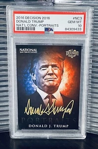 Donald Trump 2016 Decision SP National Portraits Rookie Card PSA 10 LOW POP 3 - Bild 1 von 4