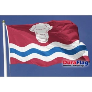 5ft x 3ft 5' 3' 150 x 90 cm Herefordshire New Hereford Bull Duraflag Flag Flags - Picture 1 of 7