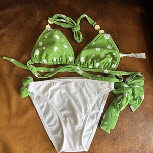 Radio Fiji bikini children’s small green white - Picture 1 of 7