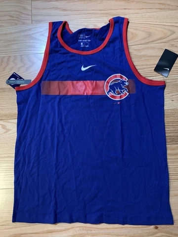 Nike MLB Chicago Cubs Overlay Fade Asbury Classic Tank Top Sz XL NKAR MLB Cover