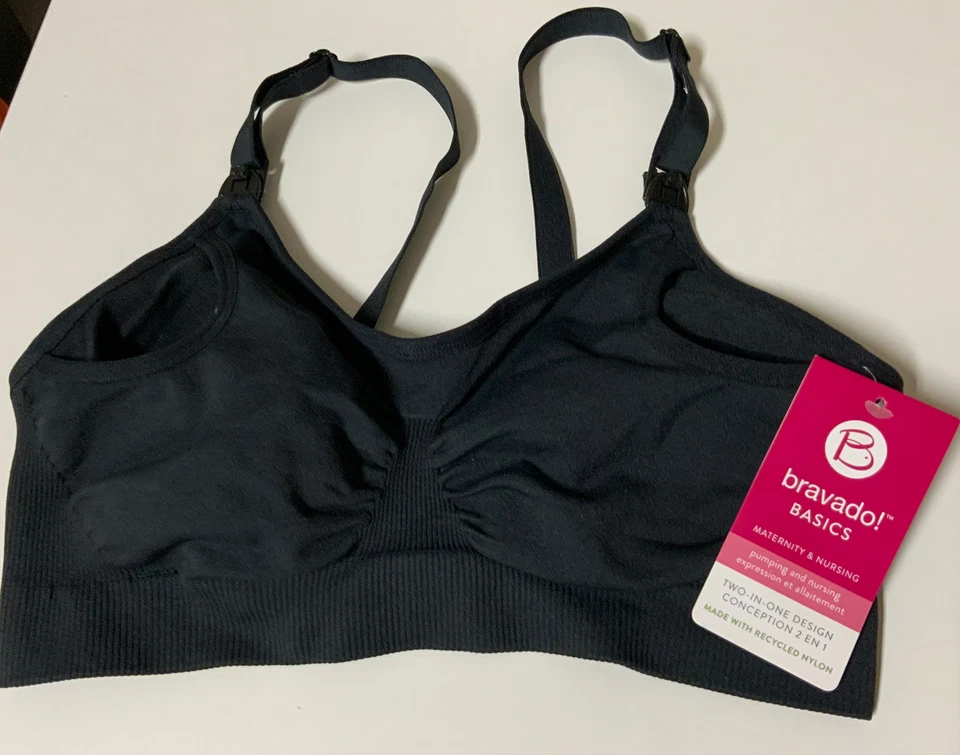 Bravado BASICS Women's Size Small Black Pumping and Nursing Bra