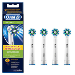 CROSS ACTION replacement Tooth Brush Heads - 4 Pack UK Seller - Oral B Braun