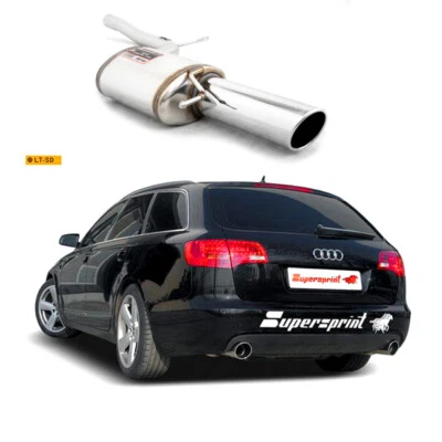 Supersprint Sportauspuff Endschalldämpfer Audi A6 C6 Quattro 100 mm rund - Bild 1 von 4