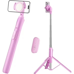 Pink 62'' Magnetic Selfie Stick & Phone Tripod with Remote Shutter - Picture 1 of 6
