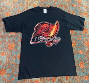 Vintage 90s NFL TAMPA BAY BUCCANEERS T shirt size XL PRO PLAYER 100% cotton - Picture 1 of 3