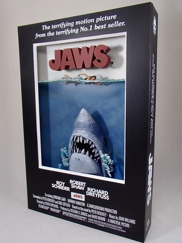 2006 McFarlane Toys Pop Culture Masterworks JAWS 3D movie poster statue 3-d NICE Cover