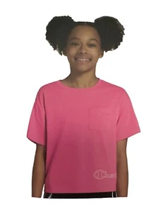 Champion Girls' Soft Graphic Everyday Boxy Fit With Front Pocket Tee - Picture 1 of 1