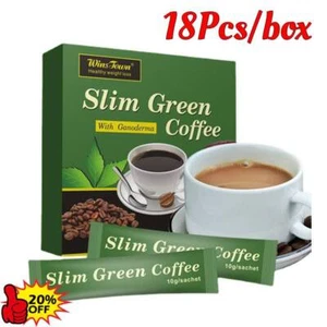 18Pcs Green Coffe Green Slim Coffee with Ganoderma Control We ight-Loss hot - Picture 1 of 11