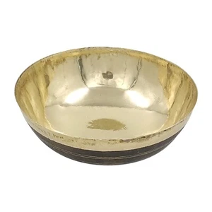 Woks de latón hechos a mano Kadhai adoración antigua matrimonio multiusos 7 pulgadas 250 gm - Imagen 1 de 6