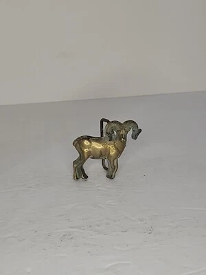 Hebilla de cinturón de latón macizo vintage BARON Ram Bighorn Sheep Foto 1 de 3