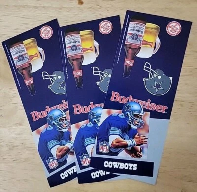 Lot of 5 Dallas Cowboys 1991 Football Pocket Schedules - Image 1 of 2