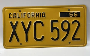 1956 California License Plate Number Original - Picture 1 of 5