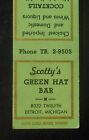 1940s Scotty's Green Hat Bar Cocktails James Watson 8032 Twelfth Detroit MI MB