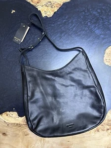 Margot New York Paige Hobo Black Leather Bag NWT Shoulder Handbag Purse - Picture 1 of 10