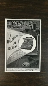 Vintage 1901 The Yost Typewriter Yost Writing Machine Original Ad  721 - Picture 1 of 1