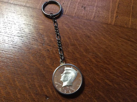 1996 S Proof Kennedy half dollar key chain (cameo) Cover