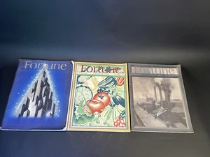 Vintage Lot of 3 FORTUNE MAGAZINE - 1937 - 1941 - Picture 1 of 7