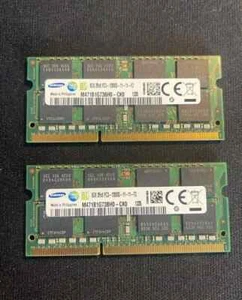 SAMSUNG M471B1G73BH0-CK0 2rx8 16GB (2x8GB) DDR3 PC3-12800S 1600MHz LAPTOP RAM - Picture 1 of 3
