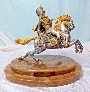 Escultura de soldado húsar de bronce dorado Giuseppe Vasari Anna Danesin 221/400 Italia - Imagen 1 de 24