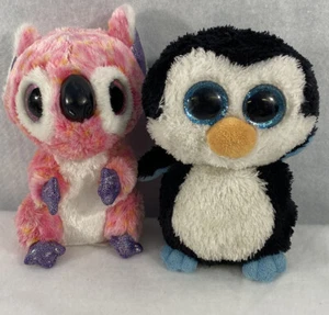 Ty Beanies Waddles The Penguin And Kacey The Koloa Plush Lot - Picture 1 of 6