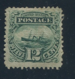 1869 US Stamp #117 12c Mint F/VF Disturbed OG Catalogue Value $1850 Certified - Picture 1 of 2